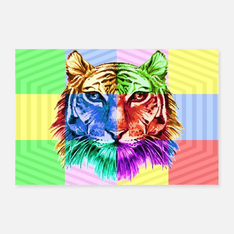 Tiger Poster 12" x 8" (30x20 cm)