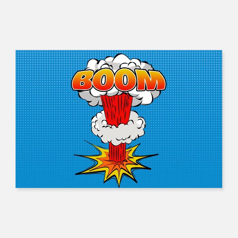 Boom Comic Explosion Lettering Symbol Poster Poster 12" x 8" (30x20 cm)