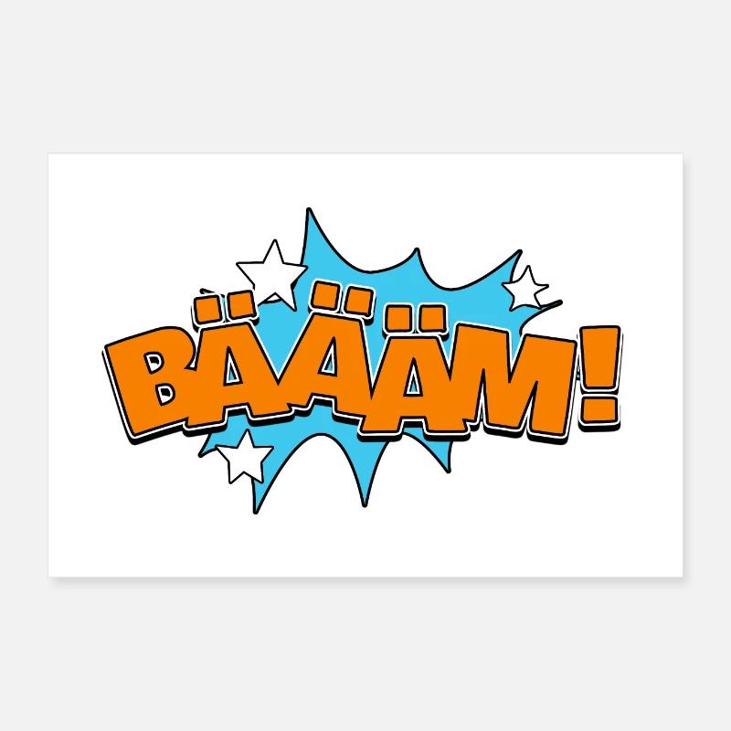 Bääm! Comic Lettering Symbol Poster 30x20 cm