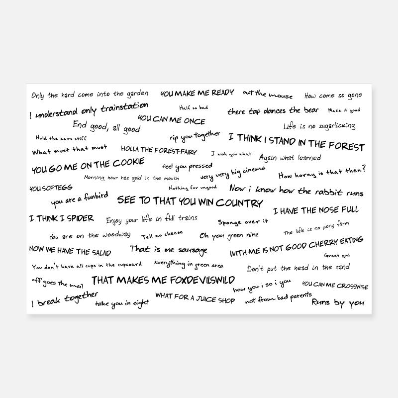 Funny proverbs traduits en anglais Poster 30 x 20 cm