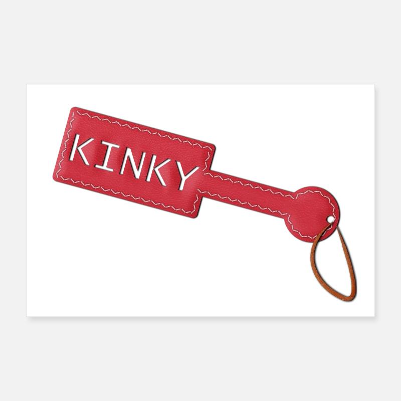 Kinky paddle BDSM leather Poster 12" x 8" (30x20 cm)