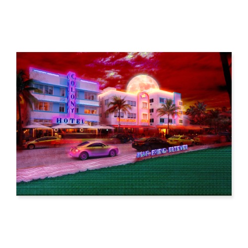 Miami Nights - Poster 12 x 8 (30x20 cm)