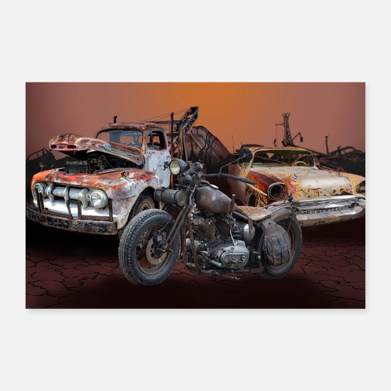 Junkyard Poster 12" x 8" (30x20 cm)