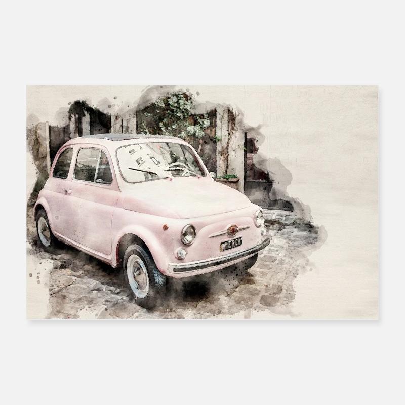 500 klassiske biler Poster 30x20 cm