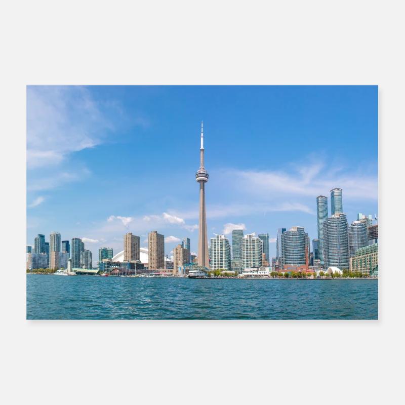 Ontario Toronto Skyline Panoramic View Canada Poster 12" x 8" (30x20 cm)