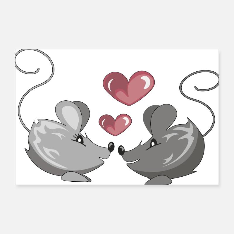 Souris - Poster 30 x 20 cm - blanc