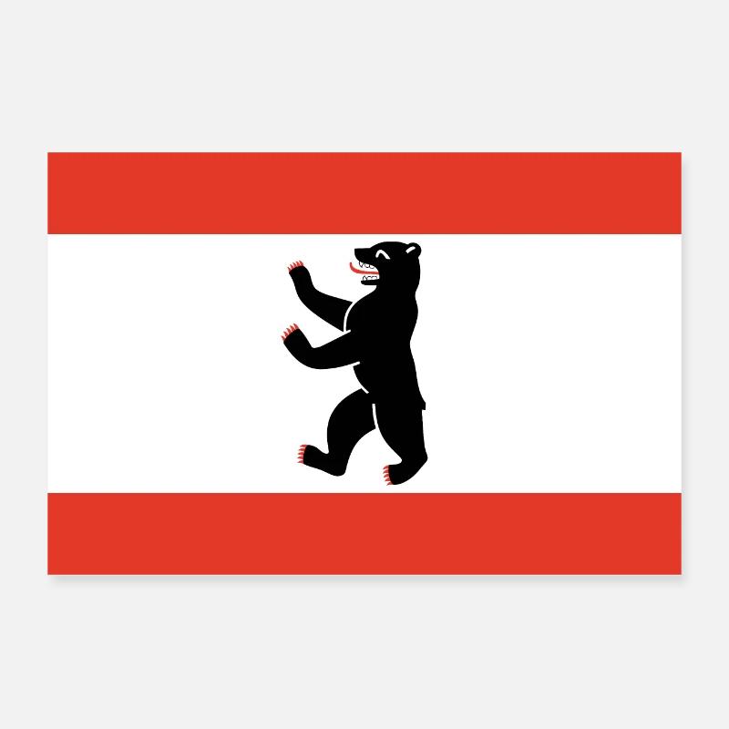 Drapeau drapeau berlin Poster 30 x 20 cm