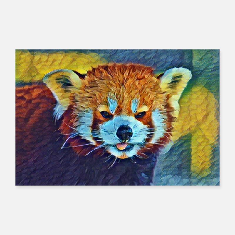 Regard rouge de panda dans le sommeil Poster 30 x 20 cm