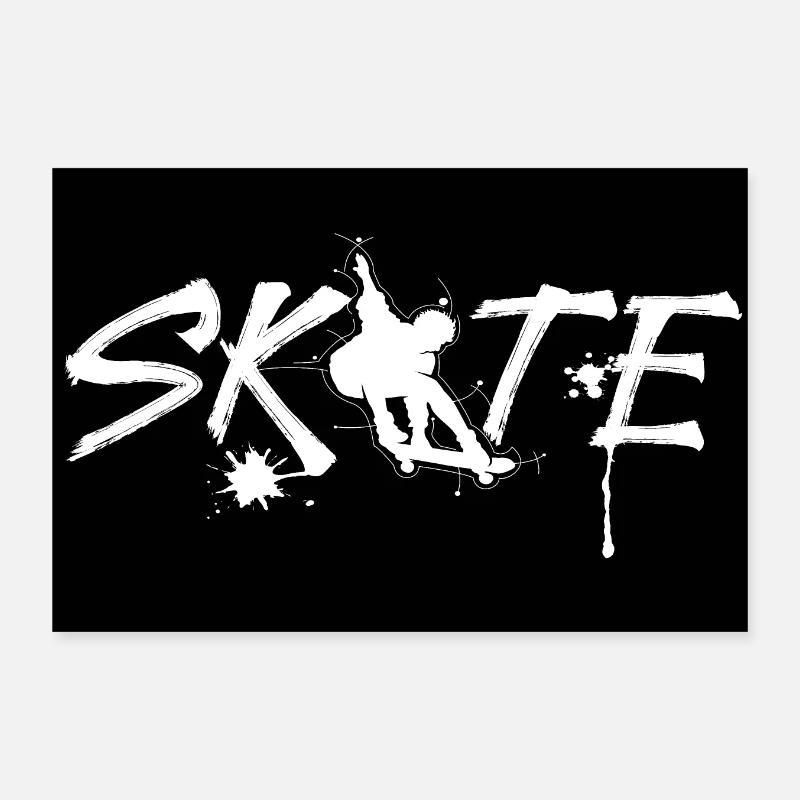 Skateboard Skating Fun Skater Sport Poster Poster 12" x 8" (30x20 cm)