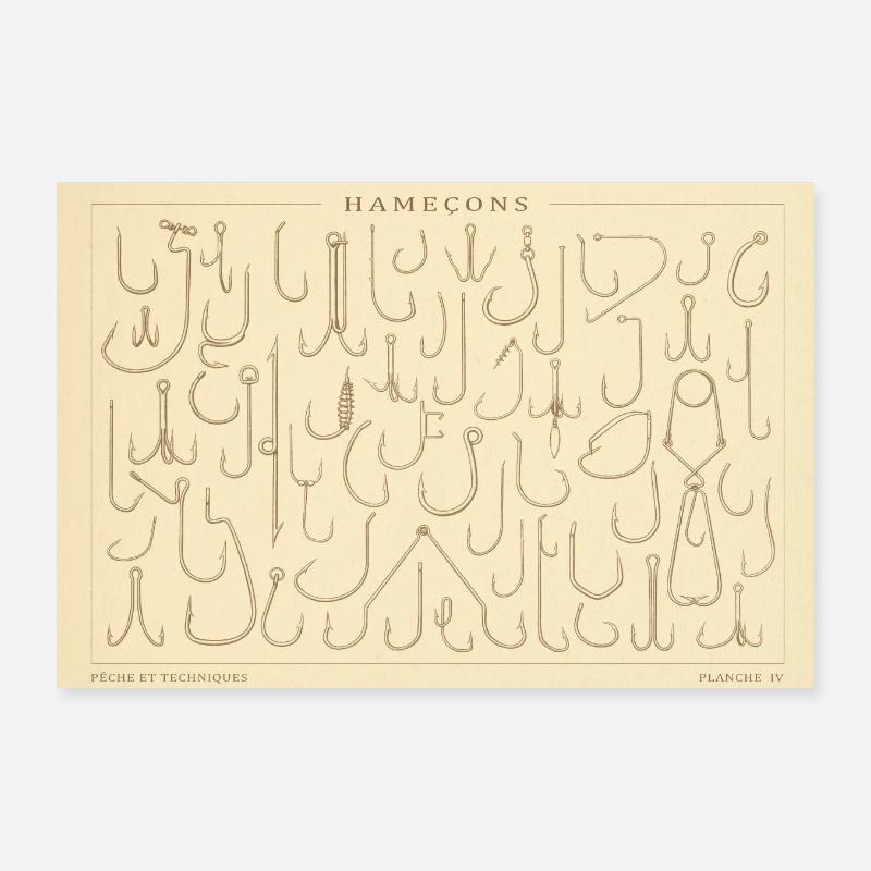 Tabelle Hameçons Poster 30x20 cm