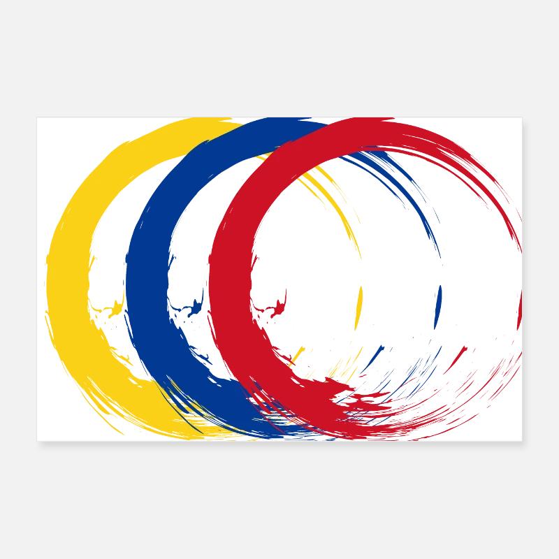 Drapeau Colombie Poster 30 x 20 cm