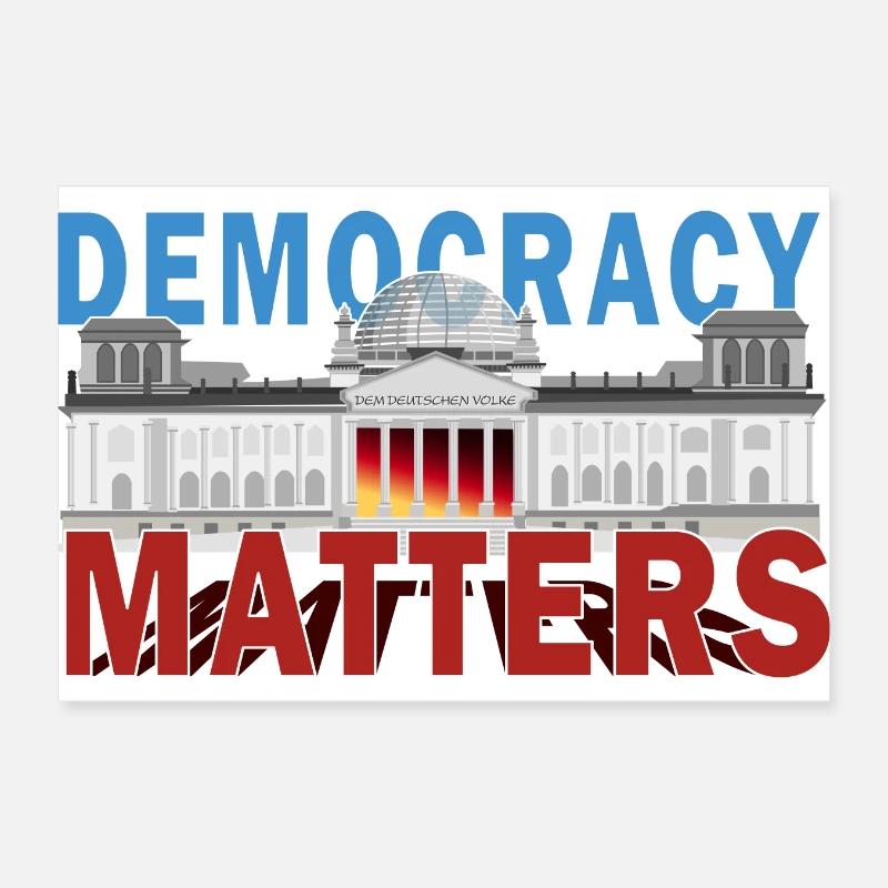 Demokratie Democracy Matters Bundestag Berlin Poster 30x20 cm