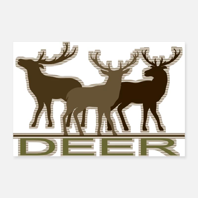 Cerf Poster 30 x 20 cm