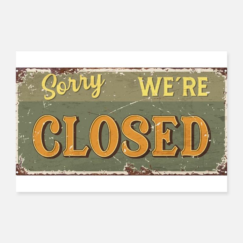 Fermé Poster 30 x 20 cm