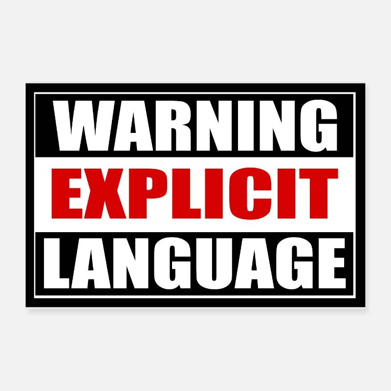 Attention coarse language Poster 12" x 8" (30x20 cm)