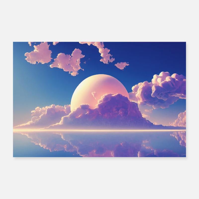 Zuckerwatte Planet Poster 30x20 cm