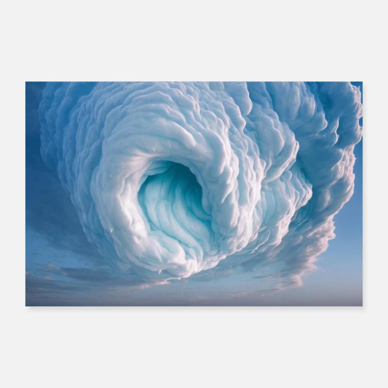 Cloud whirlpool - Poster 12" x 8" (30x20 cm) - white