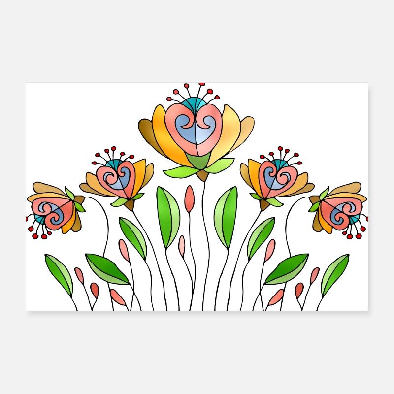 Flowers Poster 12" x 8" (30x20 cm)