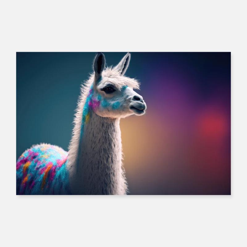Traum vom Lama Poster 30x20 cm
