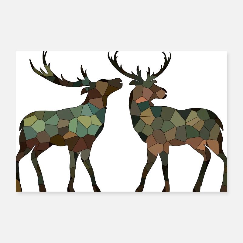 Hirsch Poster 30x20 cm