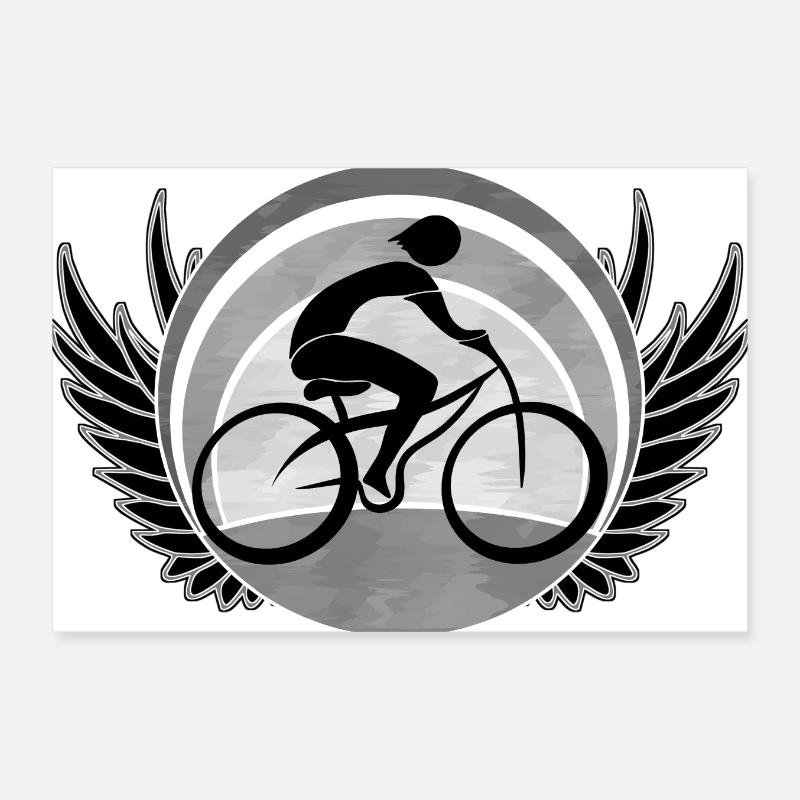 Cyclist Poster 12" x 8" (30x20 cm)
