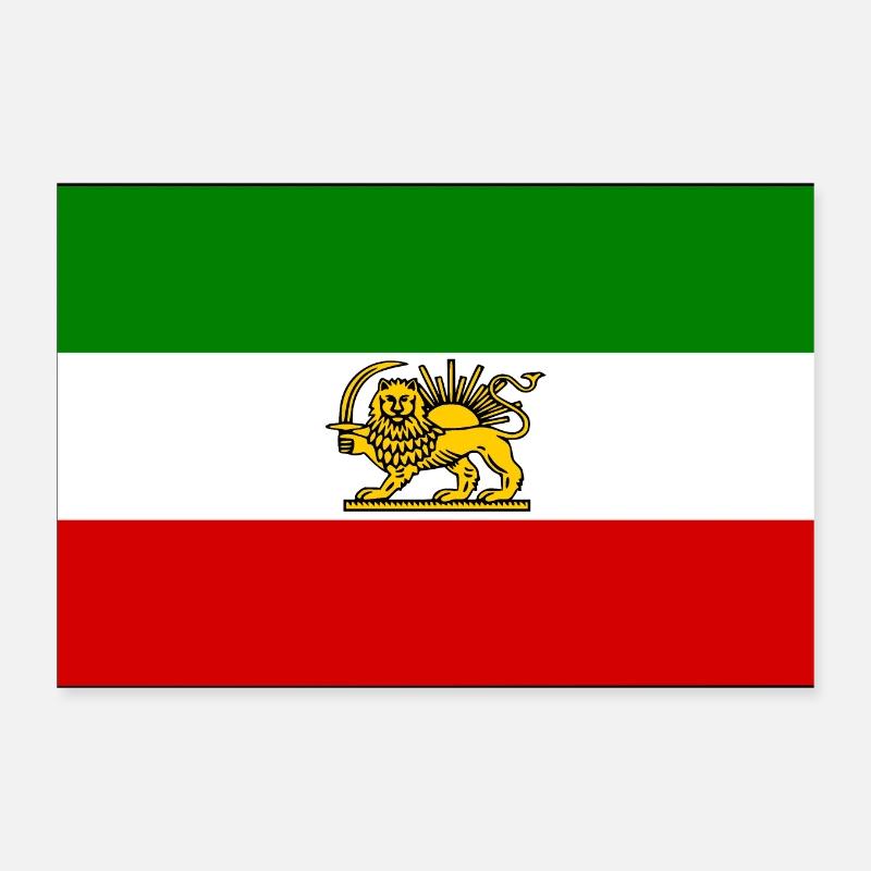 IRAN FLAG Poster 12" x 8" (30x20 cm)