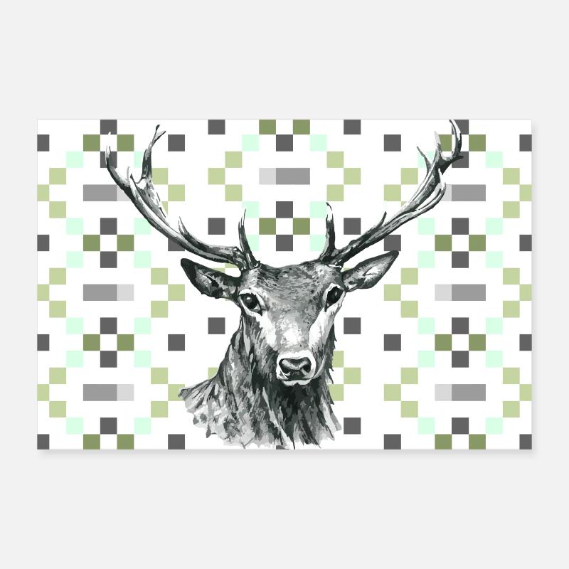 Cerf Poster 30 x 20 cm