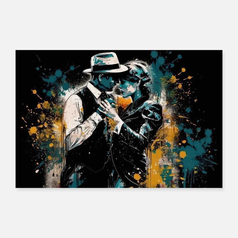 La passion dans Splatters Poster 30 x 20 cm