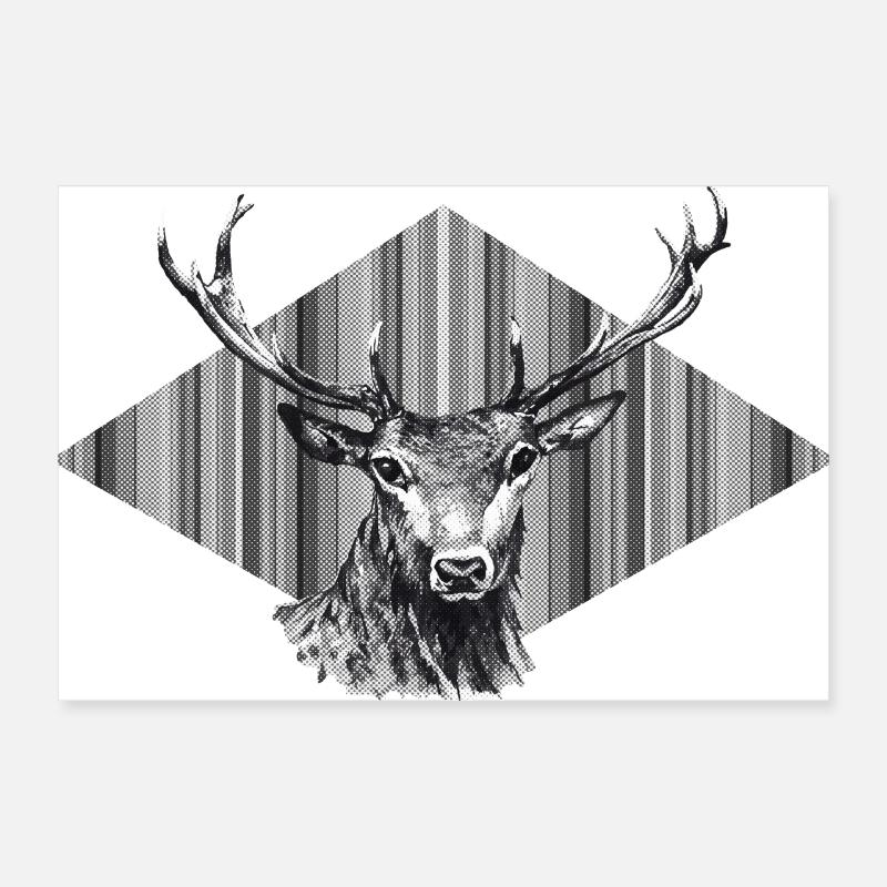 Hirsch Poster 30x20 cm