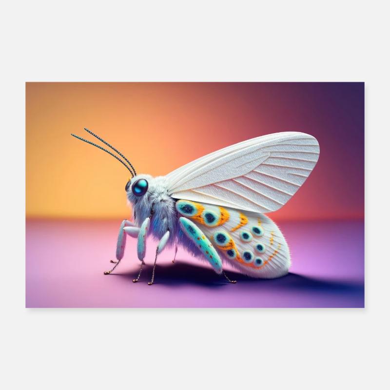 Rêver d’un papillon blanc Poster 30 x 20 cm