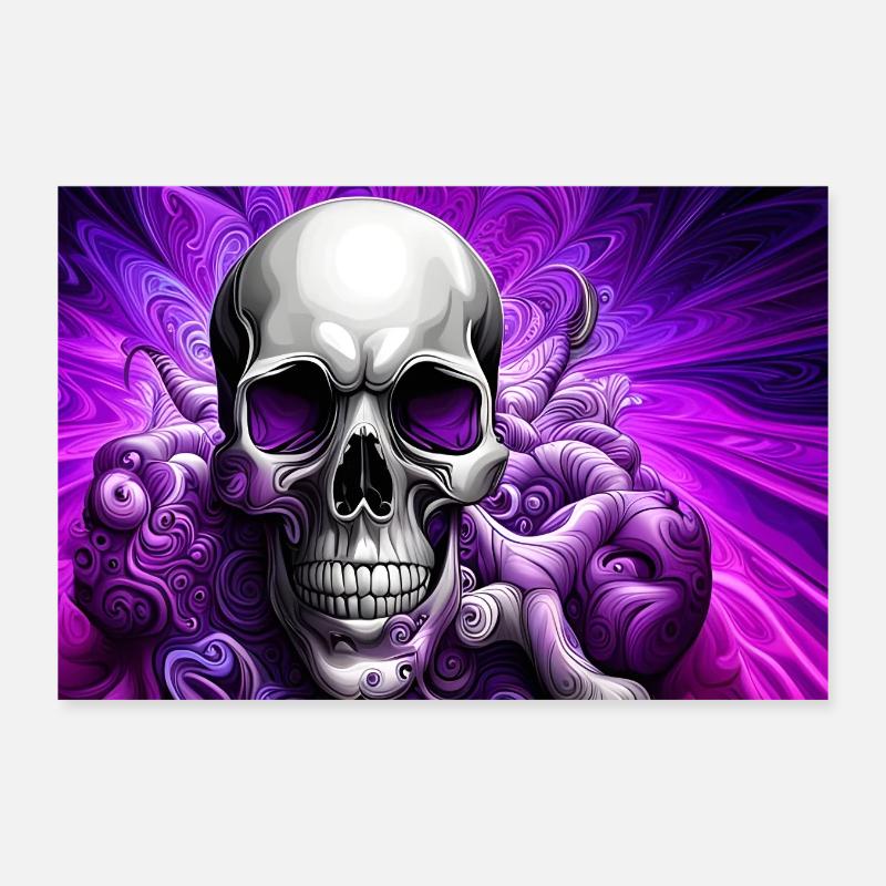 Crâne pourpremaniaque Poster 30 x 20 cm