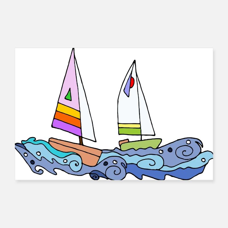 Segelboote Poster 30x20 cm