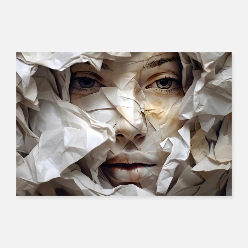 Femme timide Poster 30 x 20 cm