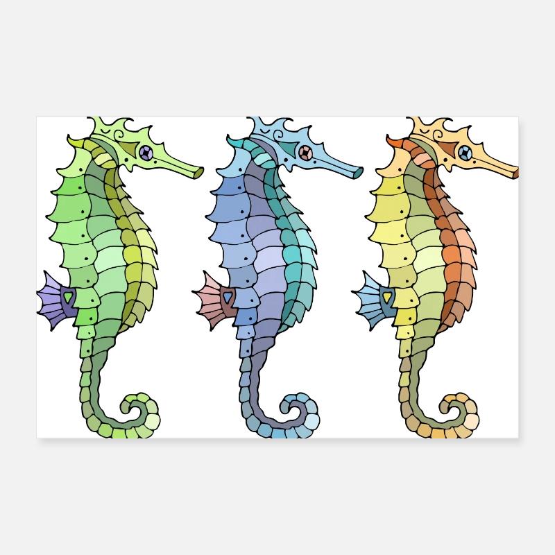 Seepferdchen Poster 30x20 cm