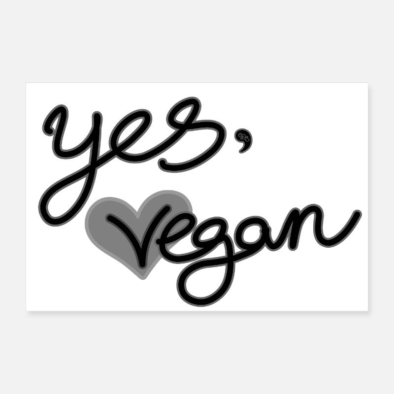 Oui, végétalien Poster 30 x 20 cm