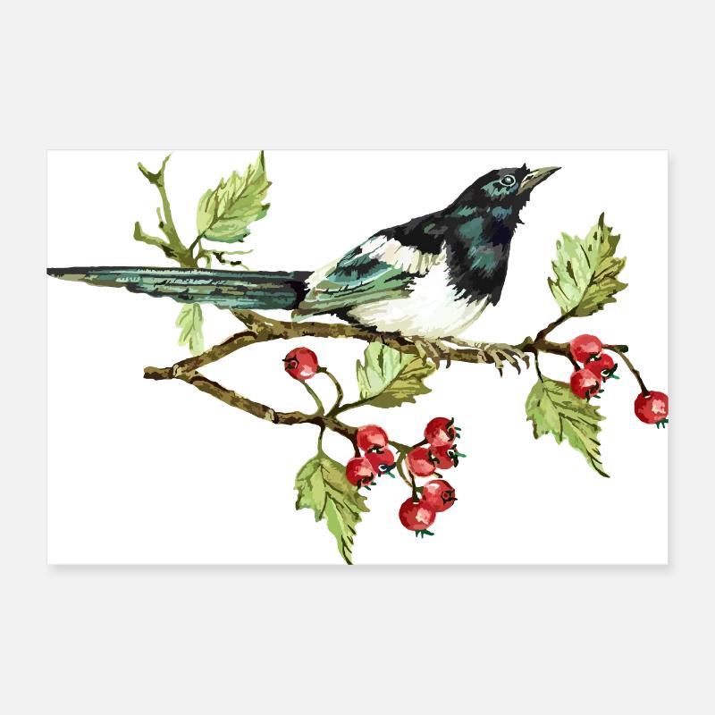 Bunter Vogel Poster 30x20 cm