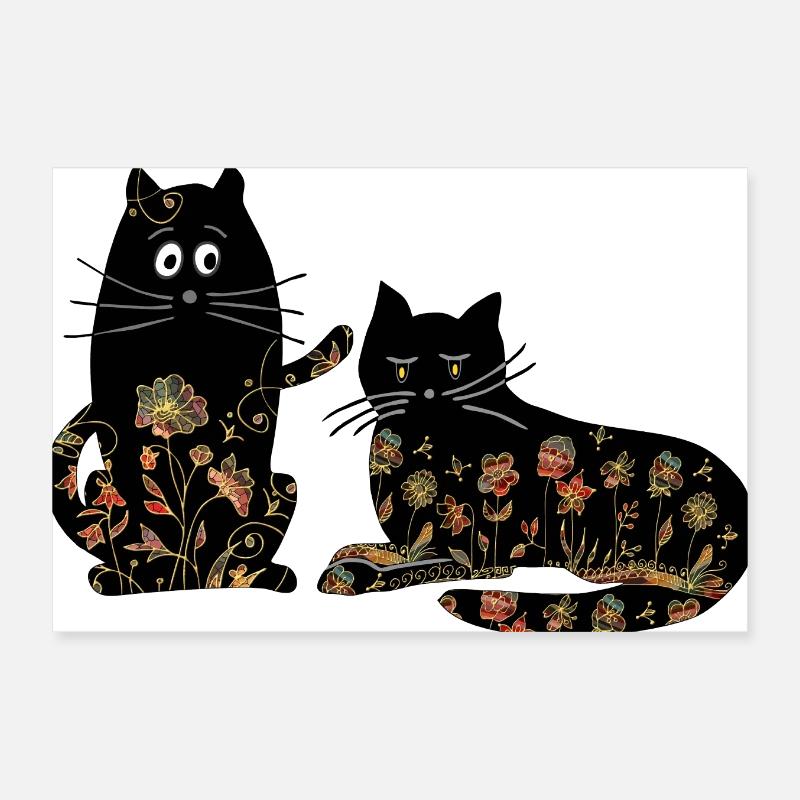 Cats Poster 12" x 8" (30x20 cm)