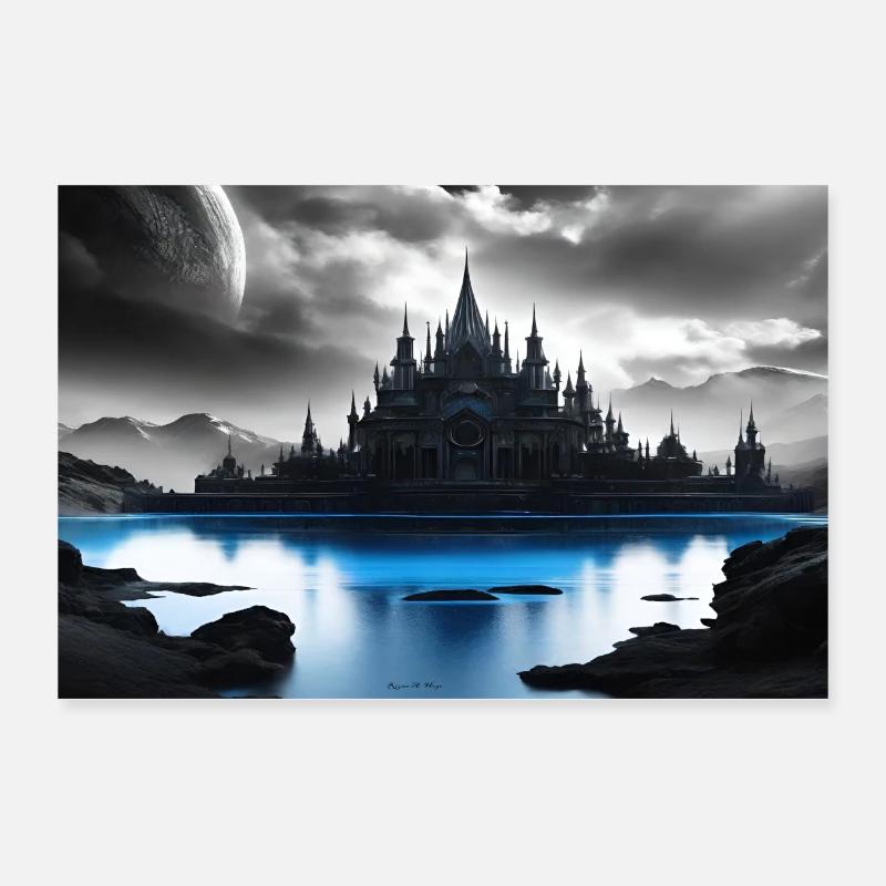 DarkFantasy Castle Poster 12" x 8" (30x20 cm)