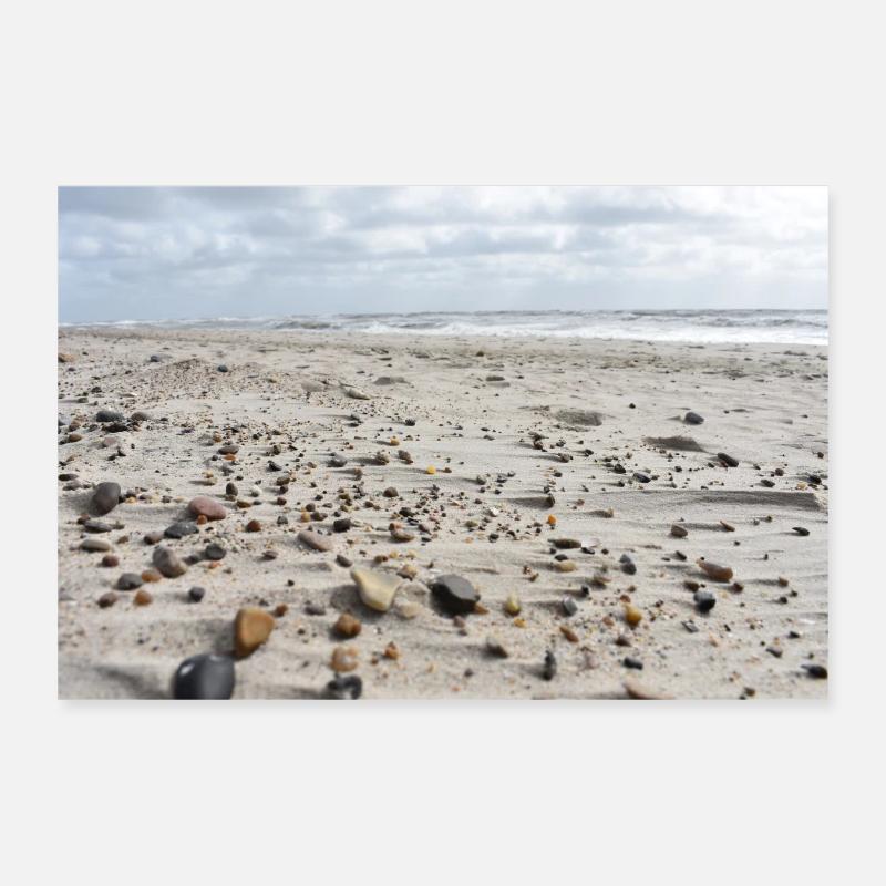 Pierres sur la plage Poster 30 x 20 cm