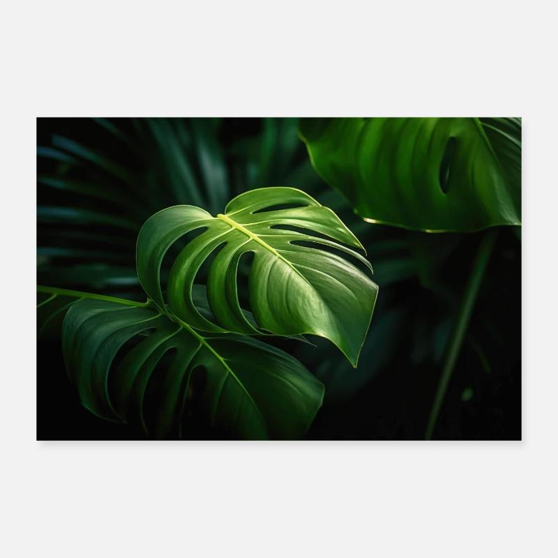 Monstera Pflanze Poster 30x20 cm