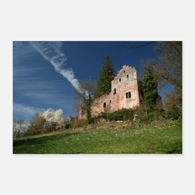 Zavelstein Castle Ruins Poster 12" x 8" (30x20 cm)