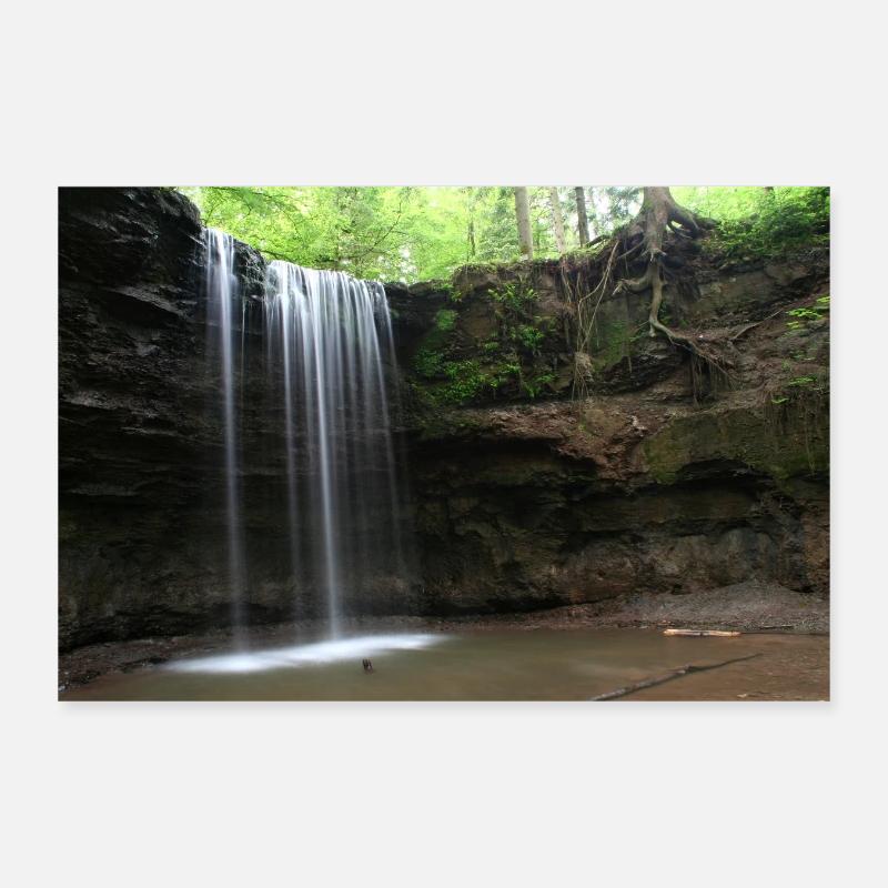 WASSERFALL HÖRSCHBACH BEI MURRHARDT Poster 30x20 cm