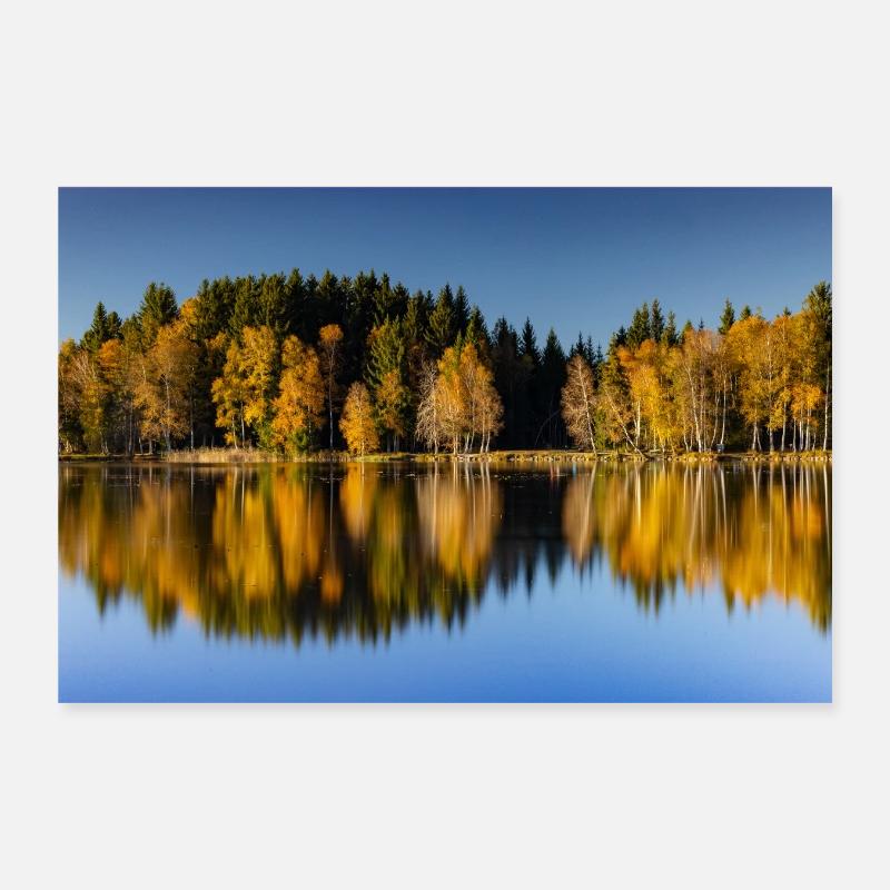 Herbststimmung am Bad Bayersoier See Poster 30x20 cm