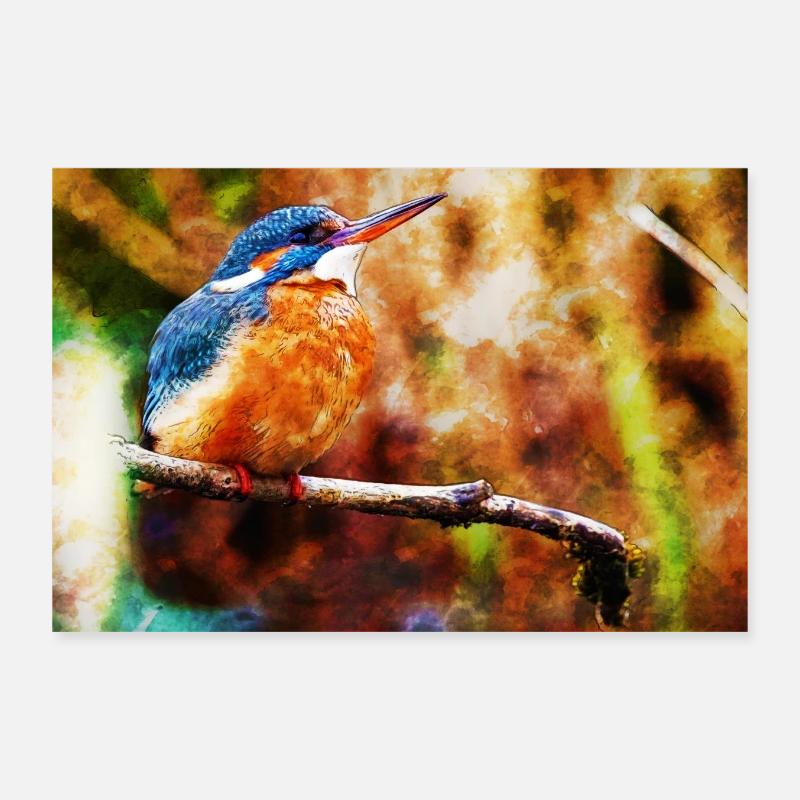 Eisvogel Poster 30x20 cm