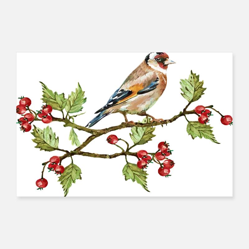 Bunter Vogel Poster 30x20 cm