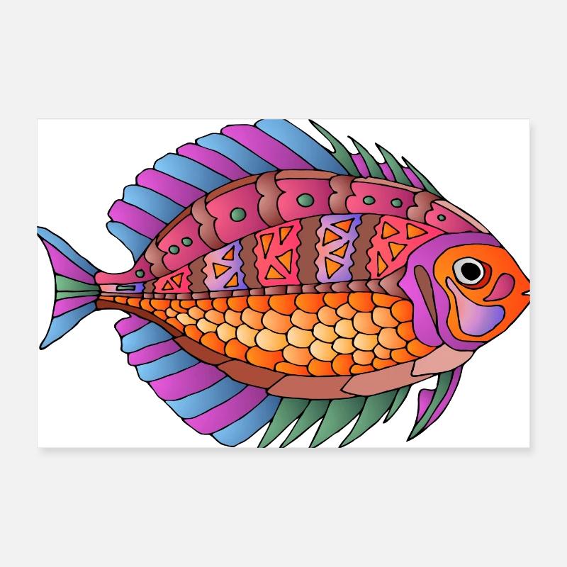 Poisson Poster 30 x 20 cm