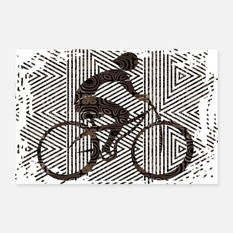 Cyclist Poster 12" x 8" (30x20 cm)