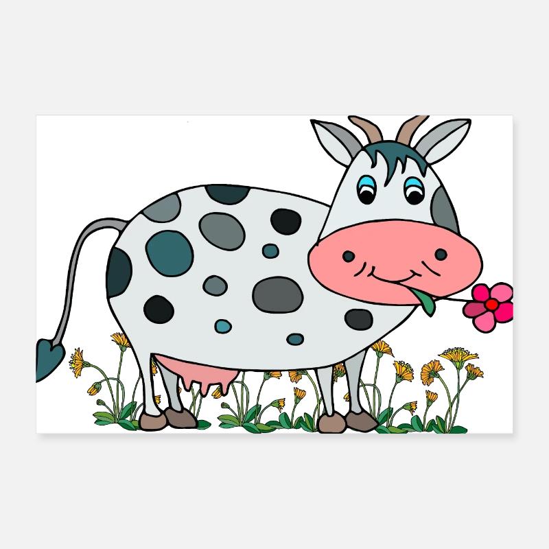 Cow Poster 12" x 8" (30x20 cm)