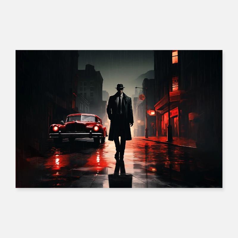 Rendez-vous de minuit - Poster 30 x 20 cm - blanc