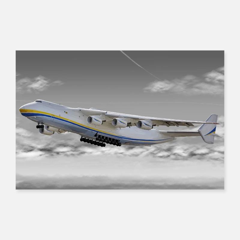 Antonov An-225 Mriya - Poster 30x20 cm - Weiß
